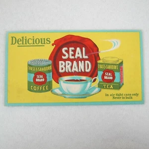 Vintage 1920s Advertising Ink Blotter Chase & Sanborn's Seal Brand Coffee & Tea - Picture 1 of 12