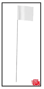 NEW White Flagging Stakes 100-PACK Marking Contractor Indicator Irrigation - Picture 1 of 3
