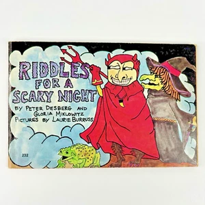 Riddles for a Scary Night Peter Desberg & Gloria Miklowitz Paperback Book 1977 - Imagen 1 de 21