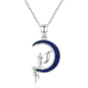 Kids Necklace Guardian Angel Elf Baptism Real 925 Silver Sterling Disney Kids - Picture 1 of 5