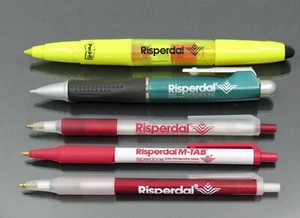 Risperdal Lot Pens, Highlighter Drug Rep Pharmaceutical Promotional Advertising - Picture 1 of 8