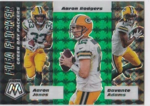 AARON RODGERS PRIZMS VARIATION Green Bay Packers TRIPLE CARD JONES DAVANTE ADAMS - Picture 1 of 2
