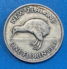 1941 New Zealand Florin - George VI Silver Coin