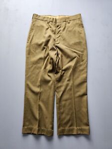 Vintage 1970s Farah Permanent Press Gold Yellow Dress Pants Talon Zipper 32