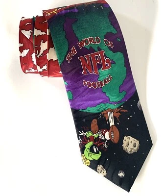 Corbata para hombre Looney Tunes World of NFL Football Warner Bros. Surrey TAZ MARVIN Foto 1 de 4