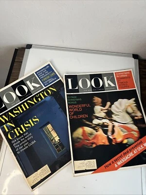 2 1962 Look Magazines December Kennedy Rockefeller Cuba Christmas Football #4 - Image 1 of 4