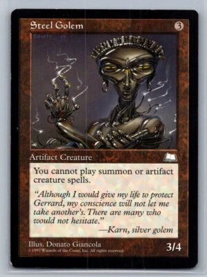 Steel Golem Weatherlight Uncommon – MTG Magic the Gathering Card - Image 1 of 2