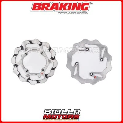 KIT DISCHI FRENO BRAKING HUSQVARNA TC 449 2012 -  ANTERIORE + POSTERIORE [WAVE S Foto 1 de 4