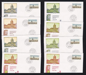 Sellos de máquinas expendedoras Berlin ATM VS3 en 8 FDC #K679 - Imagen 1 de 1