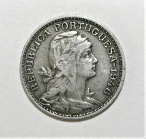 S8 - Portugal 50 Centavos 1946 Very Fine +++ Coin - Lady Liberty *** Nice - Picture 1 of 2