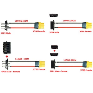 Ebike Hailong Battery Discharge Connector 4 Pin 5 Pin Male Female to XT60 Female - Picture 1 of 15