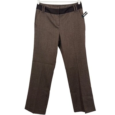 New Directions Women Brown Dress Pants 10P Four Pockets Straight Leg Stretch NWT - Image 1 of 4