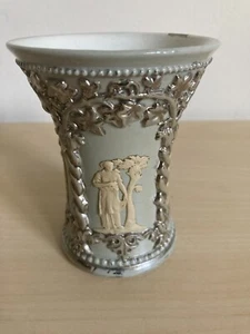 Antique German Villeroy & Boch Mettlach Vase Classical Figures 1860-70th - Picture 1 of 10