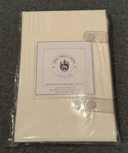 Reed Family Linens 4 Row Cord Twin Sheet Set NEW Ivory Four Percale - Picture 1 of 5