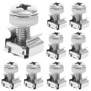 16 Sets Cabinet Screw Mount Screws and Cage Nuts Server Rack Mounting - Picture 1 of 11