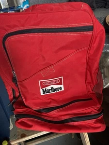 Vintage MARLBORO Adventure Team Camping Hiking Backpack Large Bag Red 24 in New - Picture 1 of 4