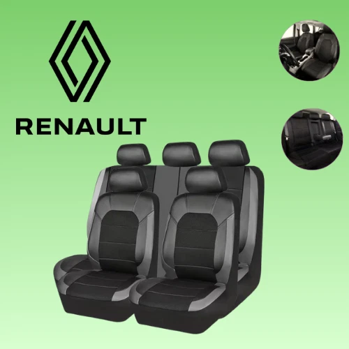 For All Renault Faux Leather Luxury Seat Cover Full Set 5 Seat - Image 1 of 4