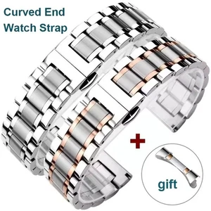 Hochwertiges massives Edelstahl Uhrenarmband Herren Metallarmband 12 16 20 24 mm - Bild 1 von 11