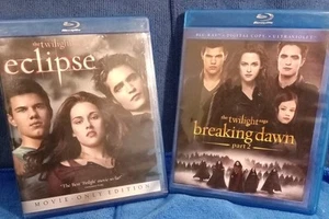The Twilight Saga: Eclipse & Breaking Dawn pt. 2 Blu-Ray set 2 movies VG Cond. - Picture 1 of 4