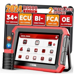 DS600 Elite OBD2 Scanner, 2025 New Bidirectional Full System Scan Tool Black - Picture 1 of 7
