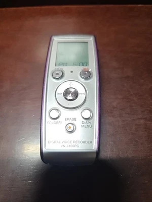 Olympus VN-4100 PC Mini Digital Voice Recorder Tested working   - Image 1 of 3