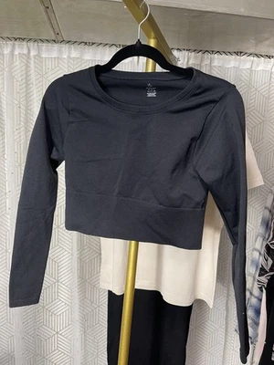 Camisa Atlética Offline by Aerie Top Recortado Manga Larga S Foto 1 de 3