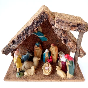 Vintage Holz Holz Krippe Krippe rustikal - Bild 1 von 11