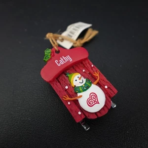 Cathy Adorno de Navidad Personalizado Trineo Nombre Kidcore Retro Y2K Regalo - Imagen 1 de 6