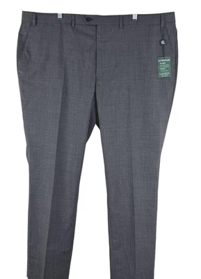 New Lauren Ralph Lauren Ultraflex Dress Gray Flat Pants 46R x 37 Unhemmed NWT - Image 1 of 4