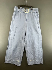 Free People We The Free Sloane Hose mit Gürtel Größe Large blau  - Bild 1 von 7