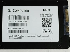 SJ Computer S400 HQCASSD-240G 240 GB SATA III 2.5 in Solid State Drive - Picture 1 of 6