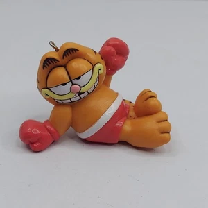 Garfield Boxer With Gloves Christmas Holiday Ornament PVC Figure  - Picture 1 of 7