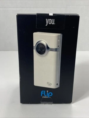 FLIP VIDEO MINO Model F360W WHITE & SILVER CAMCORDER BRAND NEW SEALED RARE! - Image 1 of 4