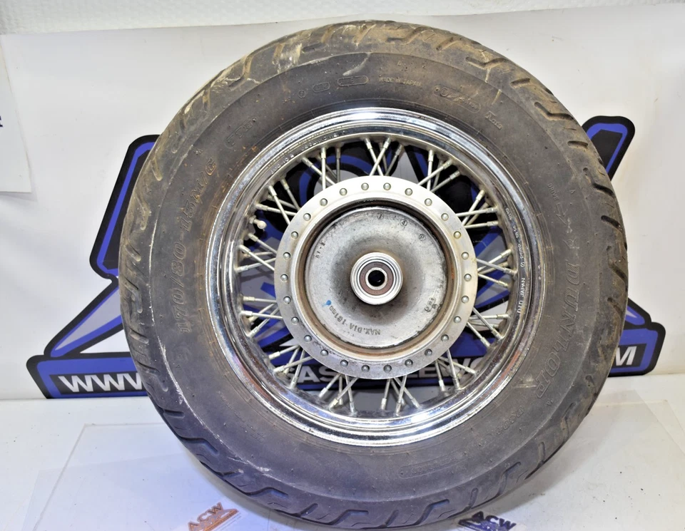 FA12 Rear Wheel Rim Tire 15x3.5 Spoke 2002 Honda Shadow Spirit VT750 VT 750 DC - Image 1 of 4