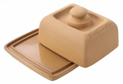 Römertopf Klima-Butterdose Butterglocke Butterschale Ton Dose Tischbutterdose - Bild 1 von 2