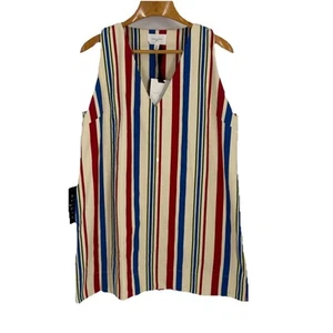 Pomander Place Womens Americana Stripe Kira Dress 2XL Pockets Beachy Preppy - Picture 1 of 10