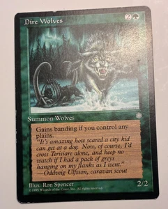 MTG Ice Age Dire Wolves Common LP - Picture 1 of 2