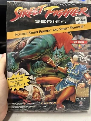 Street Fighter Series Big Box CDRom Dos CD Megaman 1 & 3 *SEALED* Read Desc. - Image 1 of 4