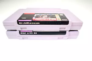 Nintendo NBA Live 95 & Bulls VS Blazers SNES Video Games 100% Authentic Lot of 2 - Picture 1 of 6