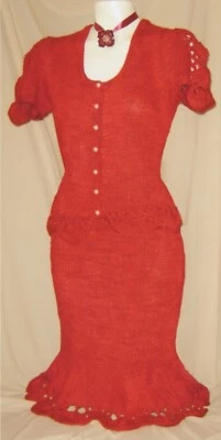 White Lies Designs Knitting Pattern - Julianne Two-Piece Dress - Women 33"-54" - Image 1 of 3