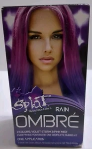 Splat Ombre Rain Original Complete Kit Blue & Purple Hair Color Vegan Extreme - Picture 1 of 5