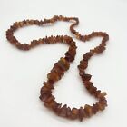 Vintage Long AMBER Necklace HEALING Baltic Amber Untreated Unpolished Beads 28in