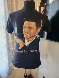 Michael Buble Neck Cutout T Shirt Adult Small Black 2019 Tour Concert - Picture 1 of 3