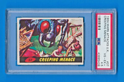 1964 MARS ATTACKS U.K. #37 - CREEPING MENACE - PSA 4.5 - VG-EX+  EXTRA RARE! - Image 1 of 4