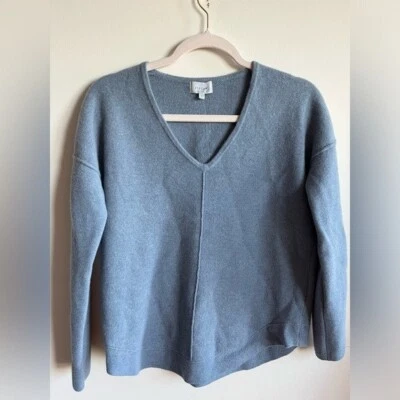 Jigsaw Wool-Cashmere V-neck Blue Sweater Size Small - Image 1 of 4
