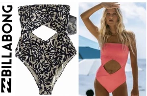 BNWT BILLABONG PALM GROVE SIA DD ONE PIECE SWIMSUIT MED/10 RRP $139 OFF BLACK - Picture 1 of 8