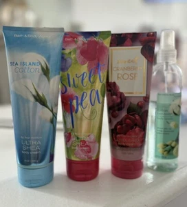 Menge 4 Bath and Body Works Verschiedene Düfte Körpercreme 8 Unzen - Bild 1 von 2
