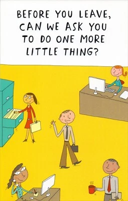 Funny RETIREMENT Card 💼 "Take Us Along!" Coworkers by American Greetings + ✉ - Image 1 of 4