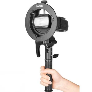 Godox S2 Speedlite Bracket S-Type Updated Version Bowen Mount Holder with Holder - Picture 1 of 12