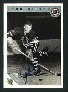 John Wilson Chicago Blackhawks 1992 Ultimate Original Six Auto Card #65 - Picture 1 of 2